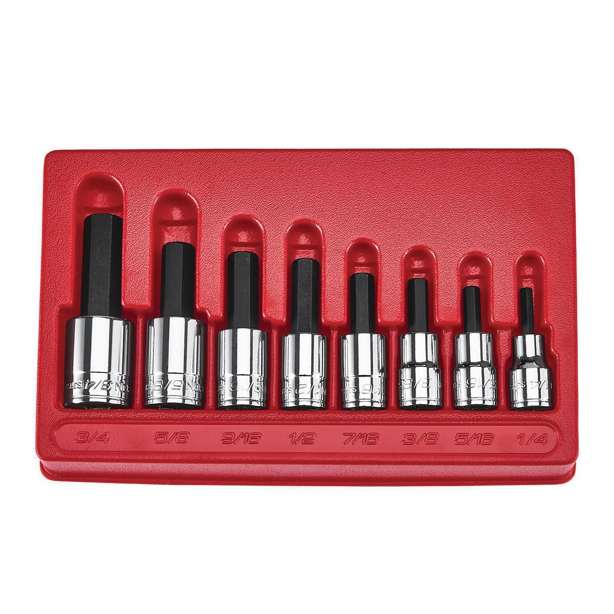 ICON 1/2 in.  Drive SAE Professional Hex Bit Socket Set, 8 Piece