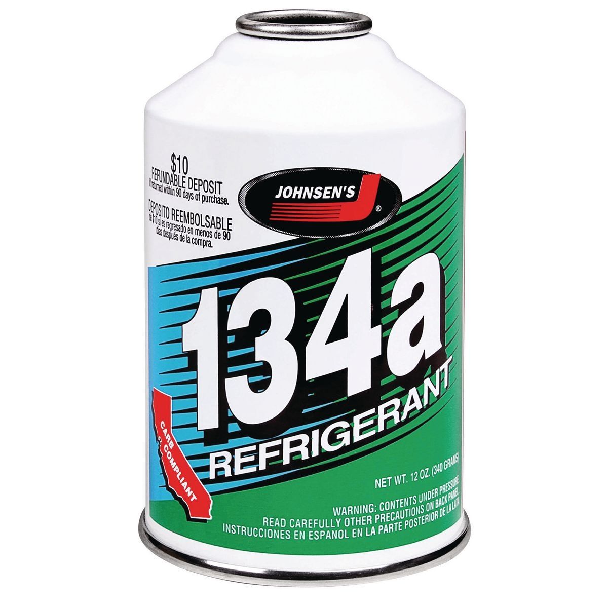 JOHNSEN'S 12 oz. R134a Refrigerant - CARB Certified