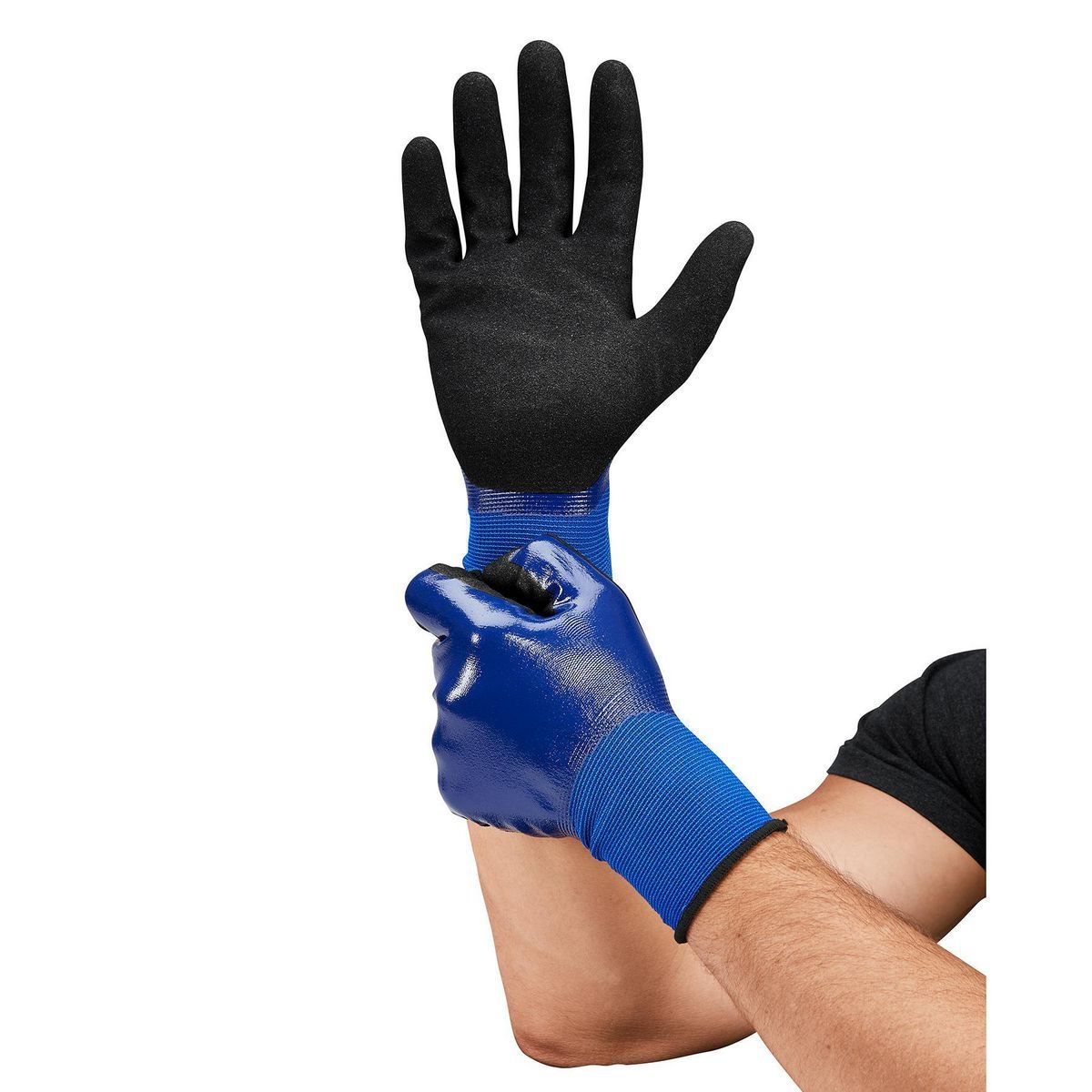 HARDY Nitrile Dipped Water-Resistant Gloves, Large