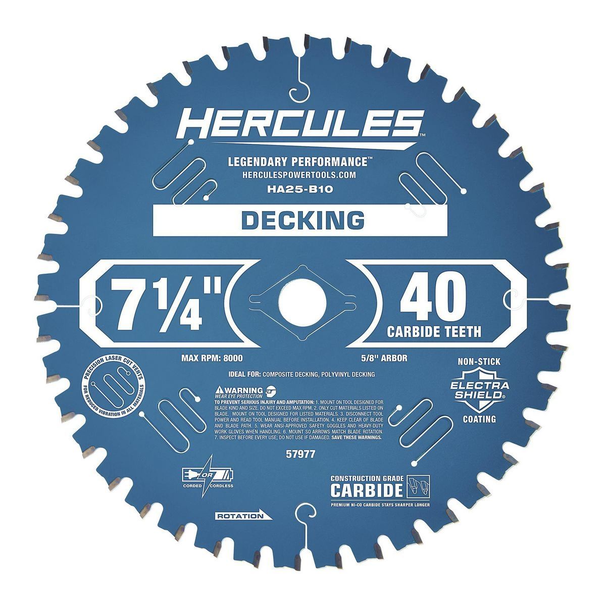 HERCULES 7-1/4 in., 40T Decking Circular Saw Blade