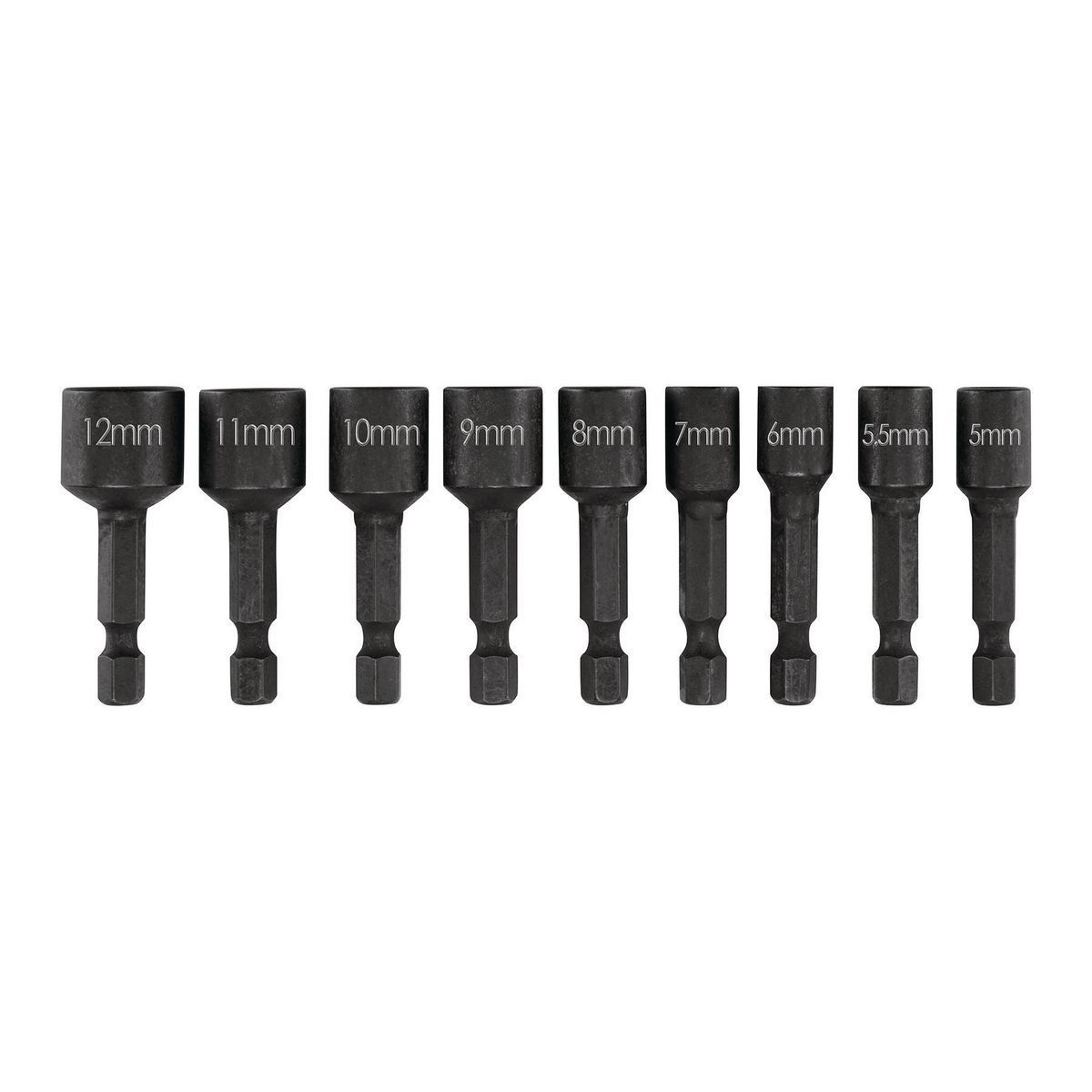 HERCULES 1-3/4 in. Impact Rated Magnetic Metric Nut Setters, 9-Piece