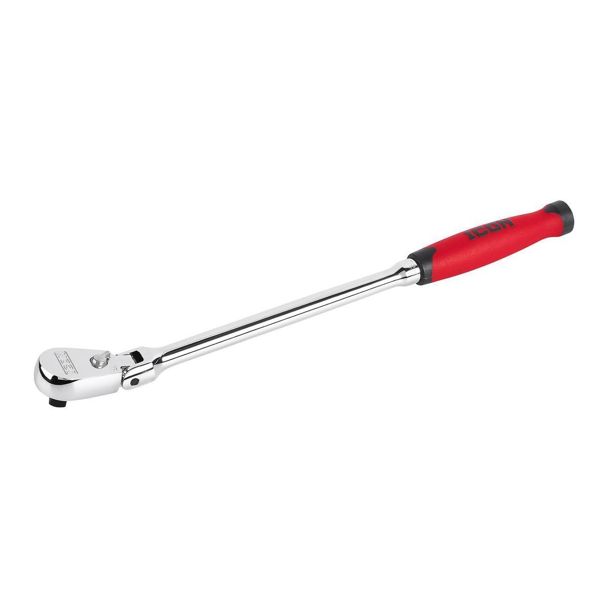 ICON 3/8 in. Drive Professional Long-Reach Flex Head Ratchet with Comfort Grip