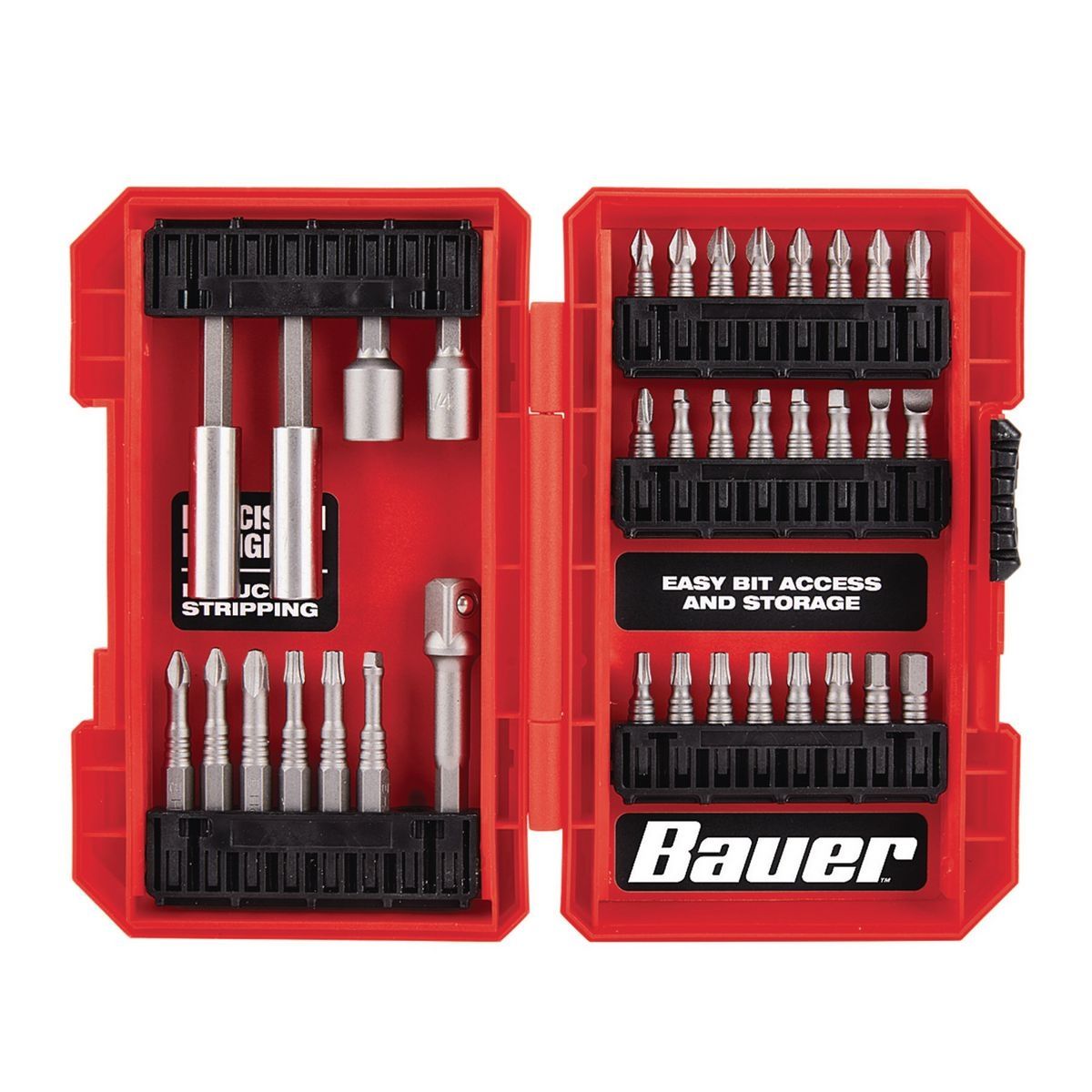 BAUER Impact Drill and Driver Bit Set, 35 Piece