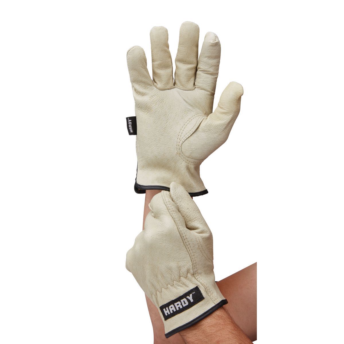 HARDY Pigskin Leather Work Gloves, Large