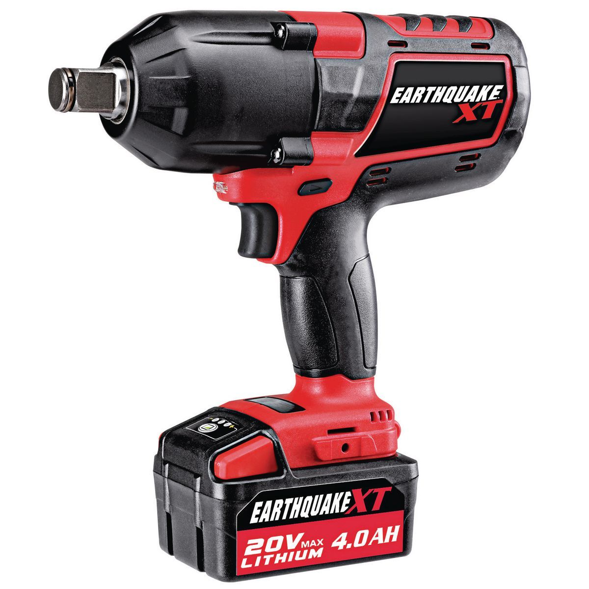 EARTHQUAKE XT 20V Cordless 3/4 in. Xtreme Torque Impact Wrench Kit with 4.0 Ah Battery, Fast Charger and Case