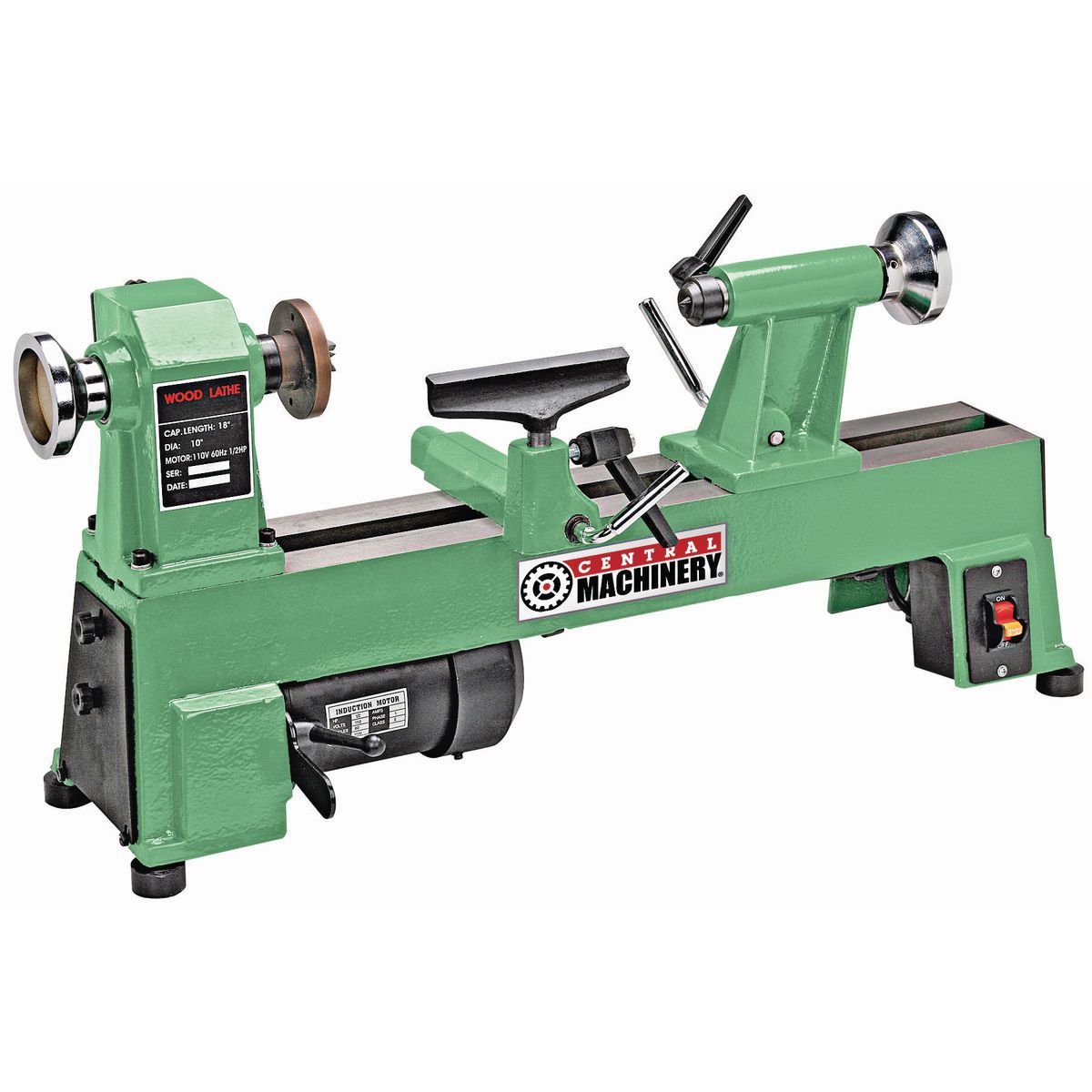 CENTRAL MACHINERY Benchtop Wood Lathe - 5 Speed