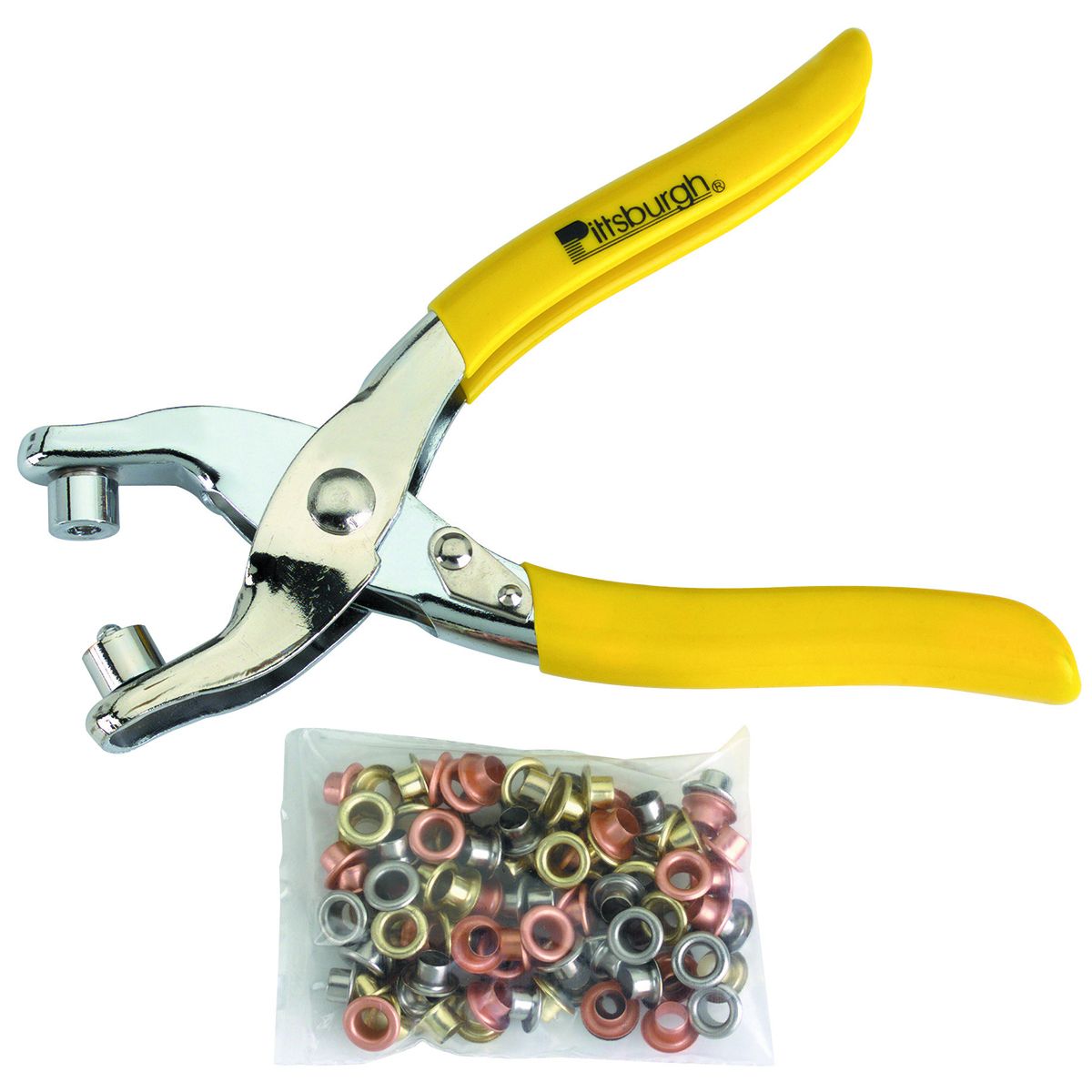 PITTSBURGH Grommet Pliers with 100 Grommets