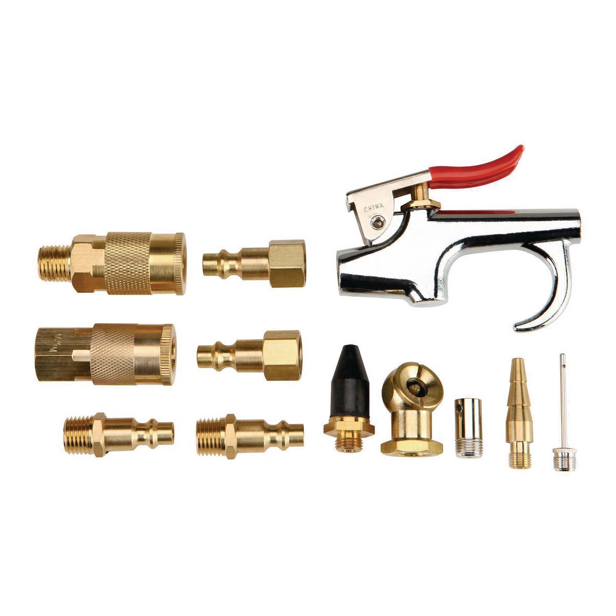 CENTRAL PNEUMATIC Brass Air Tool Accessory Kit, 12 Piece