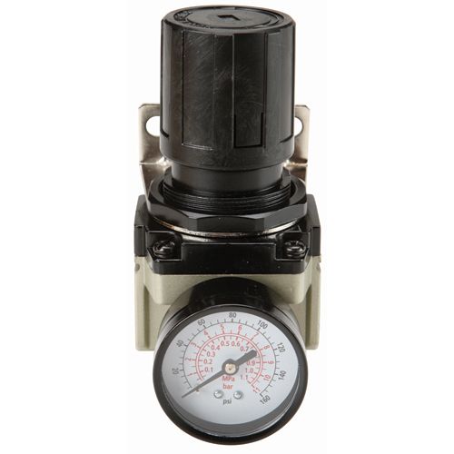 CENTRAL PNEUMATIC 125 PSI 1/2 in. NPT Air Flow Regulator with Dial Gauge