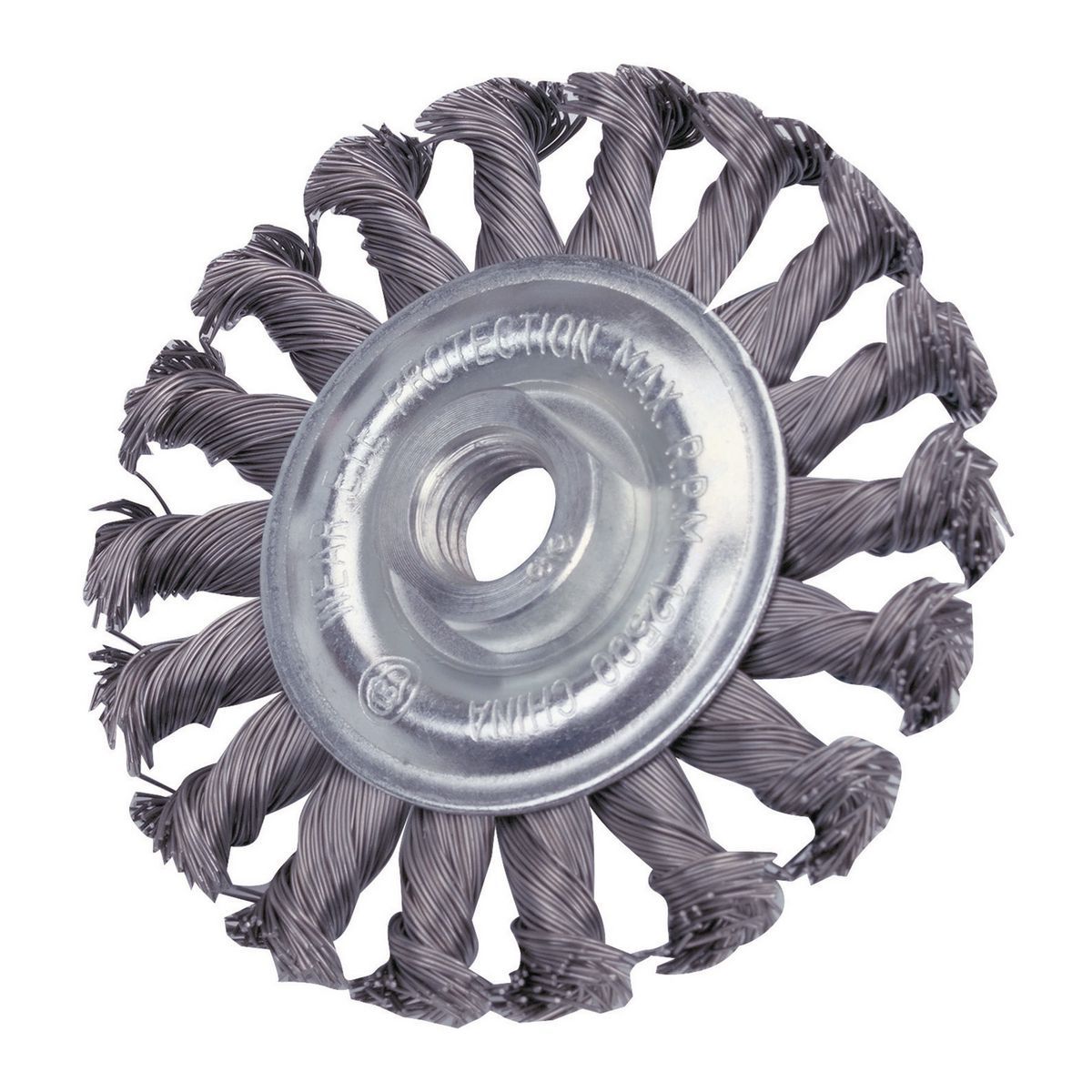 WARRIOR 4 in. Carbon Steel Knotted Wire Wheel